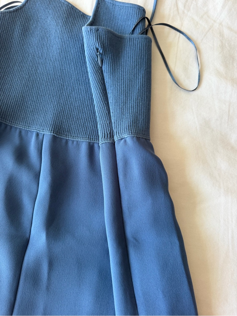 Theory Dusty Blue Ribbed Tank Top - Picture 4 of 8